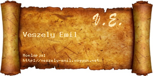 Veszely Emil névjegykártya
